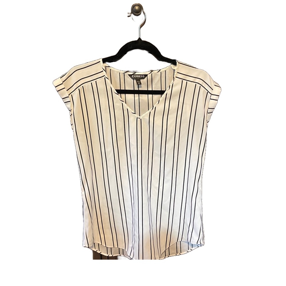 EXPRESS Striped Dress Blouse